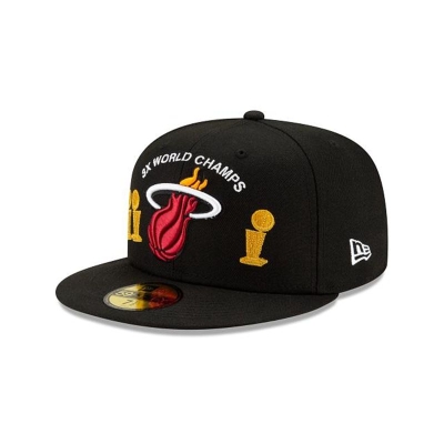 Sapca New Era Miami Heat NBA Championship Trophy 59FIFTY Fitted - Negrii